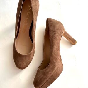 Stuart Weitzman Tan Suede Pumps